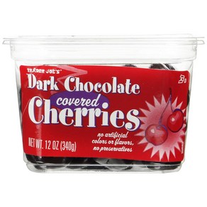 Tade Joe's Dak Chocolate Coveed Cheies No A Tade Joe's 다크 초콜릿 커버 체리 인공 색소나 향료 없음 방부제 없음 1, 1개, 340g