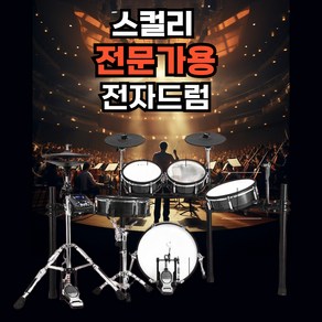 스컬리 전문가용 전자드럼 세트 신디사이저 타악기 돌비애트모스 스틱 헤드폰앰프 프리엠프 드럼피 패드, T580Po(드럼 5개/심벌즈 4개/더블피스하이햇), 1개