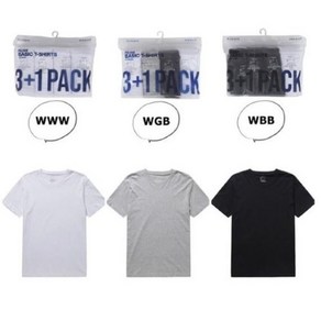 폴햄 폴햄 공용 3+1 PACK 반팔 라운드 티셔츠 WWW