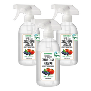슈가버블 뿌리는 과일 야채 세정제, 500ml, 3개