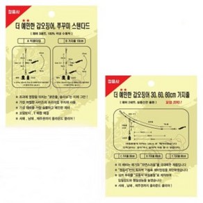 정음사 더 예민한 갑오징어 직결타입A 10cm 30cm 60cm 80cm 낚시투게더, E-80cm