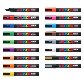 유니 포스카 PC-5M POSCA 수성 마카 POP, PC-5M(화이트)