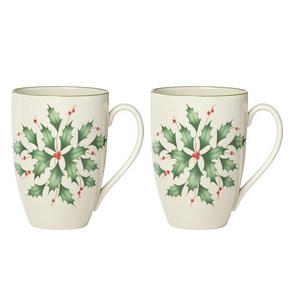 레녹스 홀리데이 머그컵 머그잔 2종 세트 크리스마스 명품컵 LENOX Holiday Mug