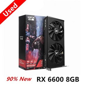 데스크탑 PC 컴퓨터 게임용 그래픽 카드 XFX RX 6600XT 8GB GPU XT AMD Rade온 GDDR6 비디오, 1개