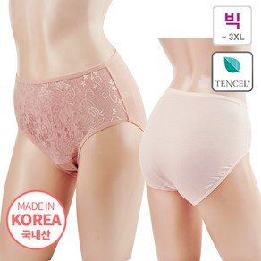 여성팬티/여자팬티/빅사이즈속옷_사모아 TC-310 플라워 텐셀 보정팬티