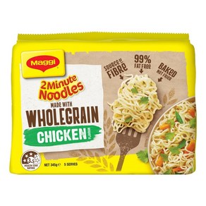 매기 2분 통곡물 치킨맛 라면 5개입 Maggi Wholegain Chicken Flavou Noodles, 1개, 1개