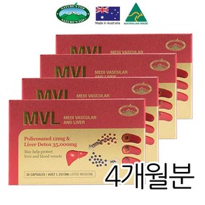 네이쳐스탑 MVL 폴리코사놀 12mg 리버 35000mg 30정, 4개