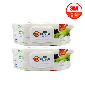 스카치브라이트 3M 베이킹소다 물걸레청소포 마일드 대형 30p, 2개