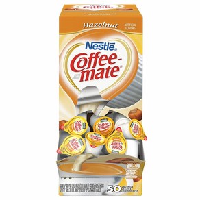 Nestle 네슬레 커피 메이트 액상 크리머 50입 헤이즐넛 Coffee-mate Coffee Ceame Hazelnut 0.375oz liquid ceame singles 50 count, 50개, 550ml, 1개, 50개입