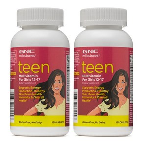 GNC teen Multivitamin Fo Gils 틴 멀티비타민 여자 청소년 120정 2개