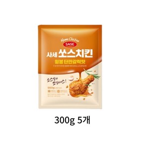 닭고기몰 사세 쏘스치킨 윙봉 단짠 갈릭맛, 300g, 5개