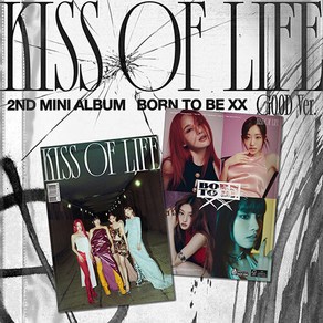 [특전 포토카드] [KISS OF LIFE] 키스오브라이프 미니 2집 Bon to be XX (Bad Ve.) / 북릿(150p)+뉴스접지포스터+자유형판스티커+포토카드2종