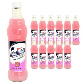 Mathilda 스파클링 핑크 그레이프플룻 에이드, 330ml, 12개