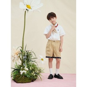 [브랜드정품]빈폴키즈 공식브랜드관 [BEANPOLE KIDS] [Essential] 옥스포드 반소매 셔츠 화이트 (BI5365UE11)등원복 등교복