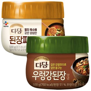 cj제일제당 다담된장찌개전용530gx1개+다담 우렁강된장500gx1개, 1세트, 500g