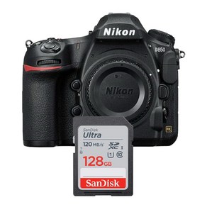 니콘 D850 DSLR 카메라 메모리카드 샌디스크 울트라SD 128GB