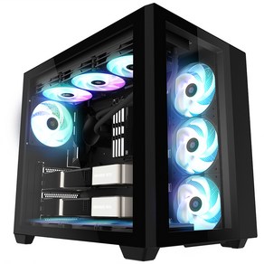 3RSYS S402 Quiet 리버스 BTF 컴퓨터 PC 케이스 (블랙)