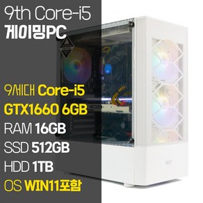 디오테라 인텔 9세대 게이밍PC 롤 오버워치2 로아 배그 컴퓨터 디아블로2 캐드 포토샵 프리미어 영상편집용 데스크탑 본체, 9세대 Coe-i5 게이밍PC, 기본형