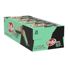 KIT KAT 킷캣 민트 초코 와퍼 바 DUOS Dak Chocolate Mint Wafe 42g 총 24개입, 24개