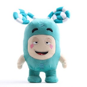 오드봇 봉제 인형 이상한아이들 23cm 만화 oddbods 애니메이션 플러시 군인의, 하늘색, 1개