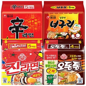 농심 신라면5p+너구리5p+진라면매운맛5p+오동통면4p, 1세트