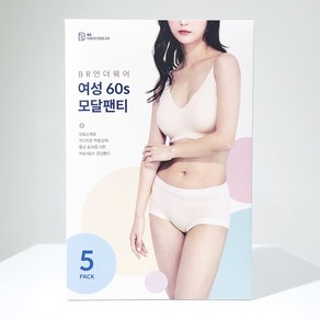 여성 심리스 노라인 모달 60수 팬티 5P