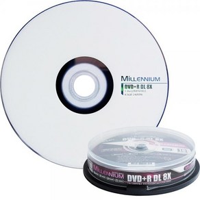 [밀레니엄] DVD+R 더블레이어 8배속 8.5GB [케익/10매]