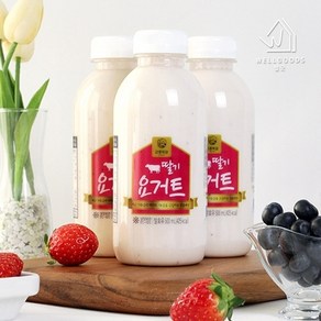 [웰굿] 강훈목장 수제 딸기요거트 500ml x 6, 6개