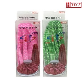 헬스텍 냉온 찜질팩 주머니 핑크 그린 (소) 16cm, 그린 (소) 16cm - 1개, 1개