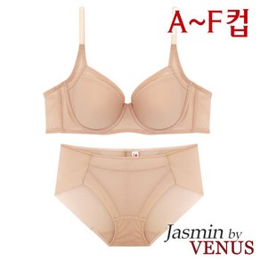 자스민by비너스 A F컵 사이드업 메쉬 풀컵몰드브라팬티2종 JB1285 75A-85F