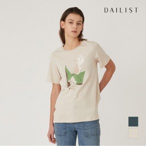 [올리비아로렌(공식)] [데일리스트] 원포인트 반팔 티셔츠_MDBASYM3421