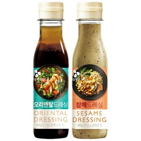 CJ 오리엔탈드레싱소스 260g 1개 + 참깨드레싱소스240g 1개, 570g