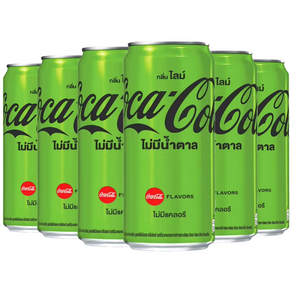 코카콜라라임 태국 무설탕 제로라임 325ml CocaCola Lime, 타이라임콜라 6캔, 6개