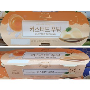 PEACOCK 피코크 마몰로 커스터드 푸딩 90g (우유 10%), 180g, 1개