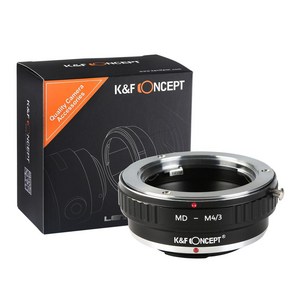 KnF MD-M4/3 렌즈 어댑터 미놀타 MD 렌즈 - M43 바디 (뒤캡옵션) Minolta MD Lens to M4/3 adapte (M43 cap option), 1개, MD-M4/3 어댑터