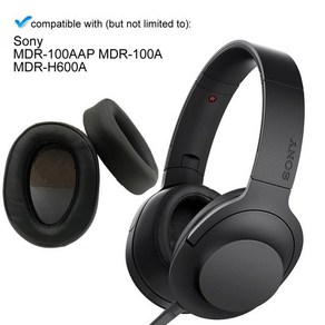 국내배송 소니 MDR-100A MDR-H600A MDR-100AAP 이어패드 이어 쿠션 커버 패드 가죽 헤드폰 헤드셋 교체 스펀지 교체용 호환 캡, 전용 이어솜(1쌍)+이아패드(1쌍), 1개