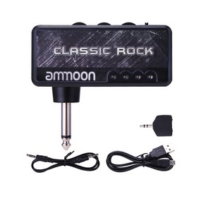 앰프 휴대용 미니 VITOOS 기타 헤드폰 Amp 1/4인치 플러그 3.5mm 잭 Aux In 게인 톤 볼륨 조절기 내장 배터리, c, 03 C