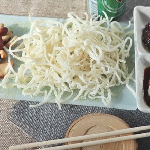 국내가공 백진미 오징어채 진미채 일미 400g- 부드러운 식감의 맛난 마른안주 반찬용 오징어채, 1개