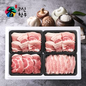 고산한돈 [고산농협] 구이세트4호(1.6kg)삼겹살x2팩+목살+항정살, 1세트