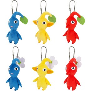 피크민 마스코트 인형 6종, Blue, Yellow, Red, 6개, 13cm