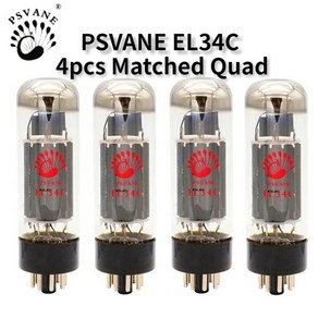 EL34C PSVANE VacuumTube Audio Valve Replaces 5881 6L6G 6CA7 KT77 EL34 Tube Amplifie HIFI Audio, [03] 4pcs Matched Quad, 03 4pcs Matched Quad