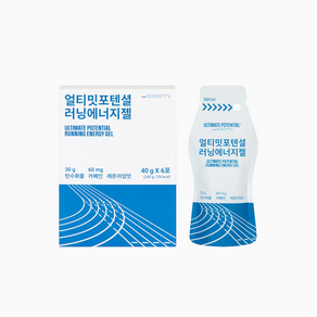 얼티밋포텐셜 러닝에너지젤 탄수화물 팔라티노스 카페인 러닝 마라톤 파워젤(40g/6포)