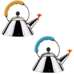 알레시 버드휘슬 주전자 1리터 9093/1 Alessi 9093/1 Kettle, 라이트블루, 추가비용 X, 1개