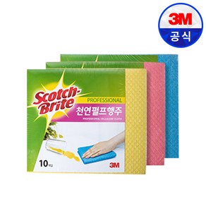 3M 천연 펄프 행주 10개입, 노랑, 본상품선택