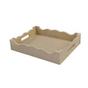 정인아트 MDF 물결쟁반 1개 (약 28.5x20.5x5.5cm) / 만들기 재료 / 부자재