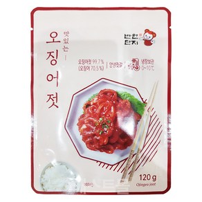 반찬단지 오징어젓 젓갈 소포장 120g, 1개