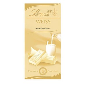 독일 린트 LINDT 린도르 화이트 초콜릿바, 8개, 100g