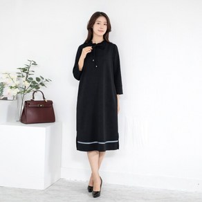 [모슬린] 엄마옷 하이넥 롱 캐주얼 원피스 OP409113 중년여성의류/50대/60대/마담/빅사이즈/할머니옷/40대/여성옷/미