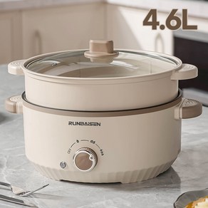 Fowod 대용량 전기냄비 멀티쿠커 세라믹코팅 가정용 3단 화력 28cm 4.6L