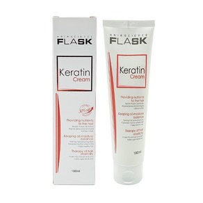 플라스크 케라틴 크림 레드타입 180ml 신제품 헹구지않는 트리트먼트, 1개